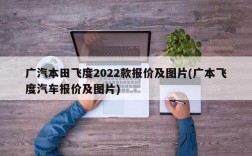 广汽本田飞度2022款报价及图片(广本飞度汽车报价及图片)