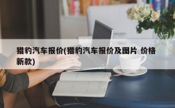 猎豹汽车报价(猎豹汽车报价及图片 价格 新款)