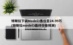 特斯拉下调Model3售价至24.99万(特斯拉model3最终价格预测)