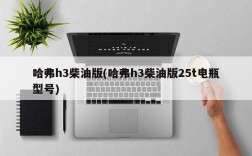 哈弗h3柴油版(哈弗h3柴油版25t电瓶型号)