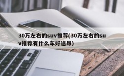 30万左右的suv推荐(30万左右的suv推荐有什么车好途昂)