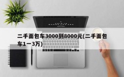 二手面包车3000到8000元(二手面包车1一3万)