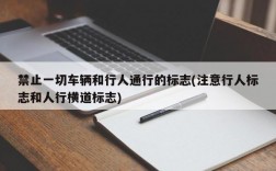 禁止一切车辆和行人通行的标志(注意行人标志和人行横道标志)