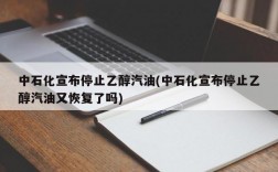 中石化宣布停止乙醇汽油(中石化宣布停止乙醇汽油又恢复了吗)