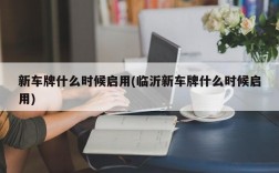 新车牌什么时候启用(临沂新车牌什么时候启用)