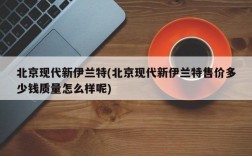 北京现代新伊兰特(北京现代新伊兰特售价多少钱质量怎么样呢)