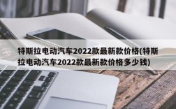 特斯拉电动汽车2022款最新款价格(特斯拉电动汽车2022款最新款价格多少钱)