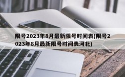 限号2023年8月最新限号时间表(限号2023年8月最新限号时间表河北)