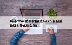 威马ex5补贴后价格(威马ex5 补贴后价格为什么这么低)